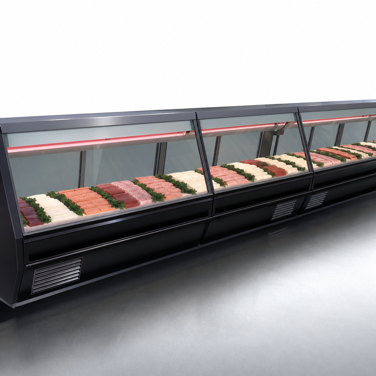 Product image #3 for Howard-McCray 40E Series 100-1/2-Inch Remote Fish and Poultry Service Case with Straight Glass and LED Lighting