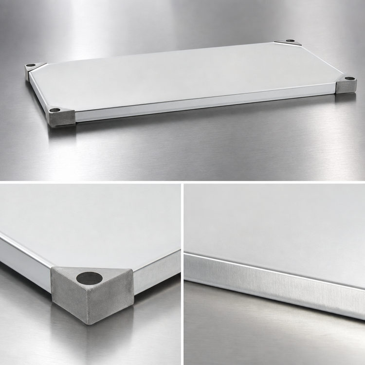 Product image #3 for Metro Super Erecta 24" x 21" 18-Gauge Solid Galvanized Shelf with Raised Ship's Edge