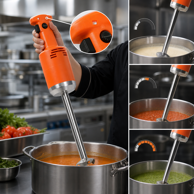 Product image #3 for Dynamic Senior PMX98 Variable-Speed Immersion Blender with 12-Inch Stainless Steel Shaft, 230V
