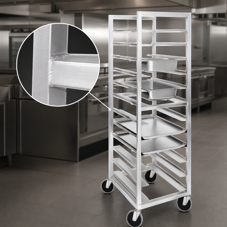 Product image #3 for Channel UTR-10 Standard Series Aluminum Bun Pan / Steam Table Pan Rack, 10 Pair Capacity, 20.5 x 26 x 70 Inch