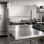 Thumbnail image #3 for John Boos MBR01A Table-Mount Stainless Steel Meat Boat Rack, 36 x 12 x 25 Inches