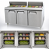 Thumbnail image #3 for Atosa Three-Section Mega Top Sandwich/Salad Prep Table Refrigerator, 72.7 Inch, 30-Pan, Rear-Mounted Self-Contained, Stainless Steel