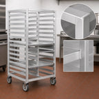 Thumbnail image #3 for Channel Manufacturing 467A6 Double-Section Aluminum Cafeteria Tray Rack, 44-Tray Capacity, 15 x 20-Inch Trays, 5-Inch Spacing