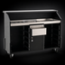 Thumbnail image #3 for Deluxe 63-Inch Indoor Portable Bar with Stainless Steel Work Surface, Ice Bin, and Locking Cabinet