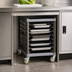 Thumbnail image #4 for Cambro Ultimate Undercounter Mobile Sheet Pan Rack, 8 Full-Size or 16 Half-Size Capacity, 3-Inch Rail Spacing