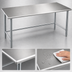 Thumbnail image #3 for Eagle Spec-Master 48-Inch x 24-Inch 14-Gauge 304 Stainless Steel Top Work Table with Open Galvanized Tubular Base