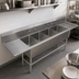 Thumbnail image #3 for John Boos Pro-Bowl 4-Compartment Sink With Left and Right 24-Inch Drainboards, 20 x 20 x 14 Bowls