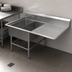 Thumbnail image #3 for John Boos Pro-Bowl 2-Compartment Platter Sink with 30-Inch Right Drainboard and 10-Inch Backsplash