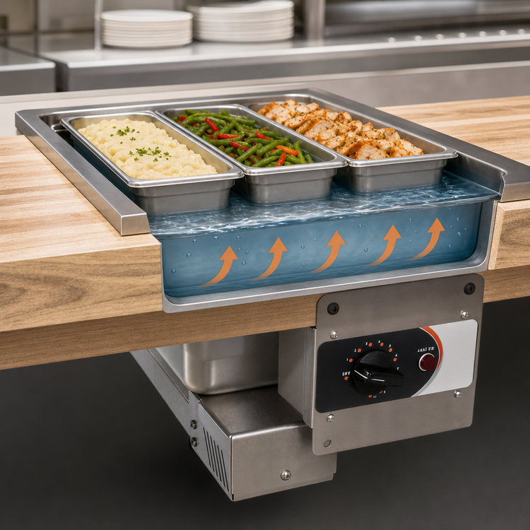 Product image #3 for Nemco 6162-CW Full-Size Drop-In Wet Hot Food Well with Remote Thermostatic Control