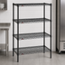 Thumbnail image #3 for Eagle Add-A-Shelf 4-Tier Wire Shelving Starter Unit, 48W x 14D x 63H, Black Epoxy