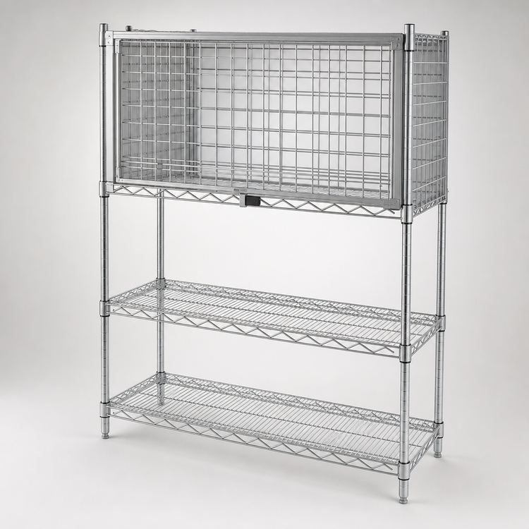Product image #3 for Eagle SECM1836FC-X 36 Inch W x 18 Inch D Chrome Security Enclosure Kit with Flip-Up Door