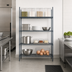 Thumbnail image #3 for Mixrite 24 x 24 Inch 4-Shelf Epoxy Wire Shelving Unit with 74-Inch Posts, Slate Gray