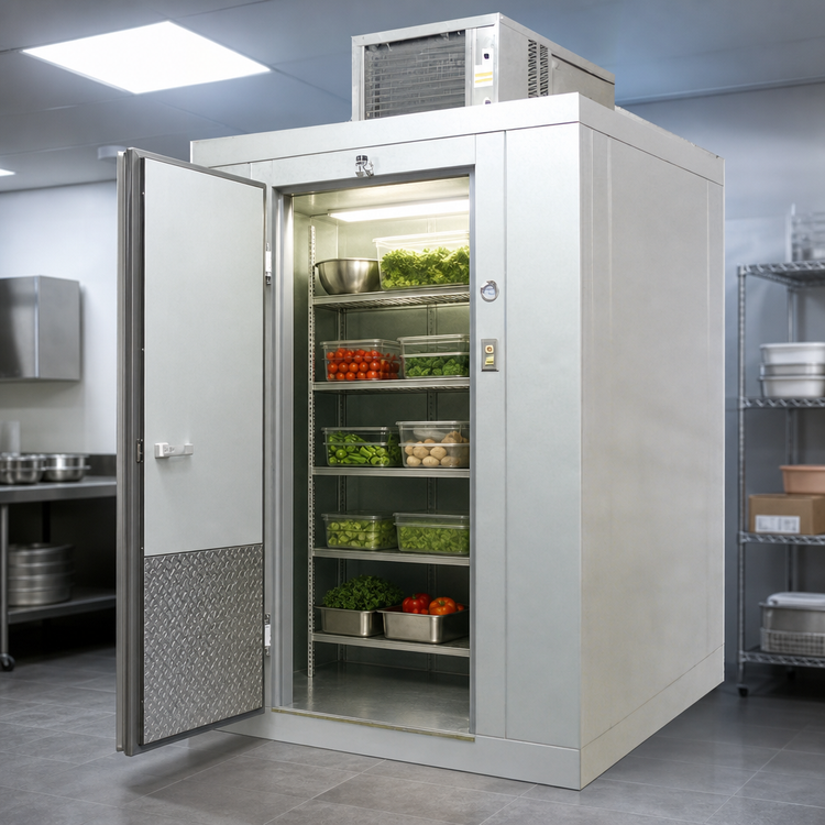 Product image #3 for Arctic Industries Indoor Floorless Walk-In Cooler, 10' x 8', 35°F, Self-Contained Top-Mount Refrigeration