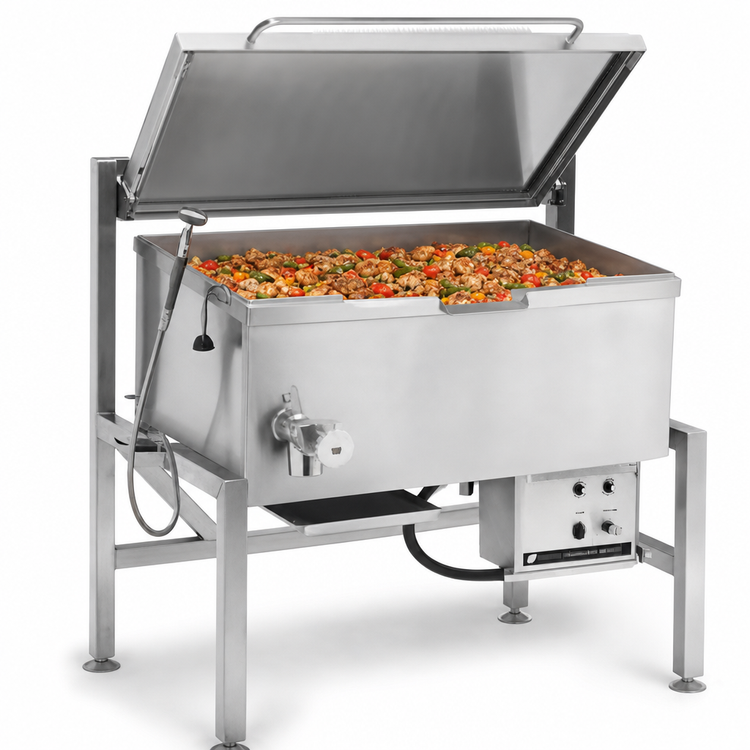 Product image #3 for Legion Combi-Pan CS41-11 49-Gallon Electric Tilting Skillet with Power Tilt and Open Frame Base