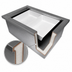 Thumbnail image #3 for Portable Insulated Single Ice Well, Fits 1 Full-Size Template, No Lid, Brushed Aluminum, Copper Coated