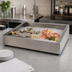Thumbnail image #3 for Atlas Metal Marche Style Countertop Insulated Ice Pan with Sloped Bottom, 24 x 60 Inches