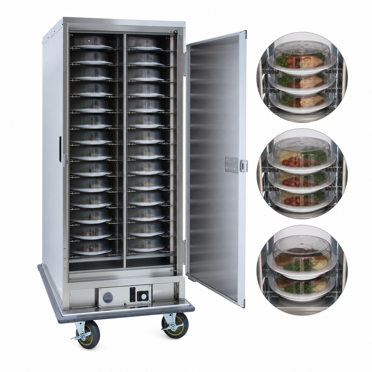 Product image #3 for Cres Cor Mobile Insulated Heated Banquet Cabinet, Stainless Steel, 96 Covered Plate Capacity
