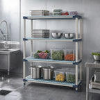 Thumbnail image #3 for Metro MetroMax 4 MF-216074G-A-4 Add-On All-Polymer Shelving Unit, 4 Open-Grid Shelves, 60W x 21D x 74H