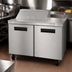 Thumbnail image #3 for Hoshizaki Steelheart SR48B-8 48-Inch Two-Section Sandwich Top Prep Refrigerator