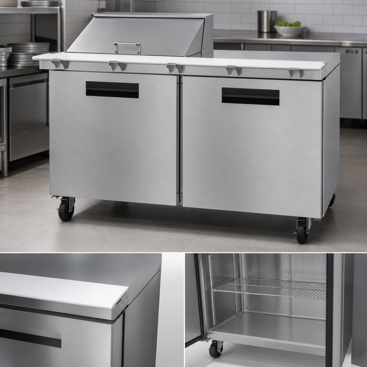 Product image #3 for Hoshizaki Steelheart 60-Inch Two-Section Reach-In Mega Top Prep Refrigerator