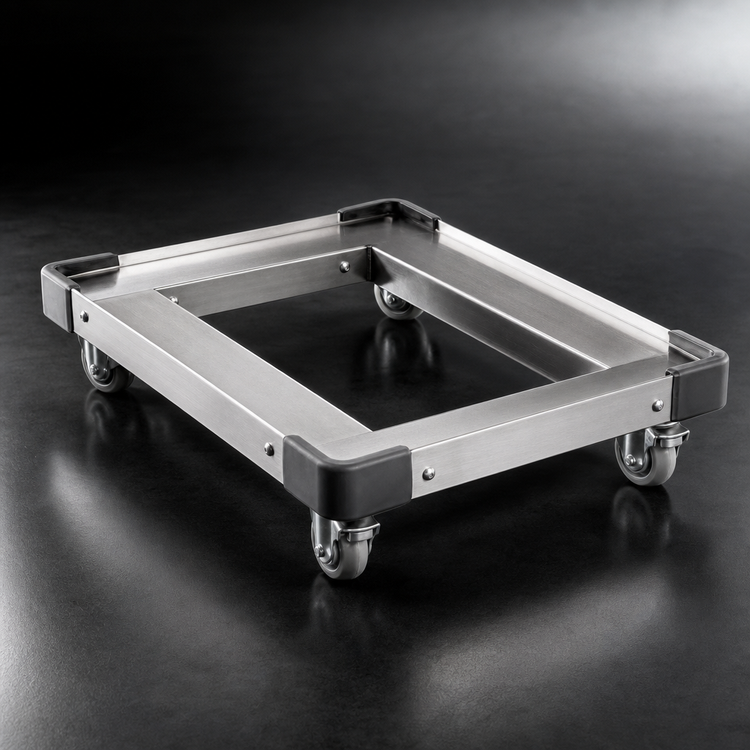 Product image #3 for Metro 30-Inch x 21-Inch Stainless Steel Truck Dolly Frame with Corner Bumpers