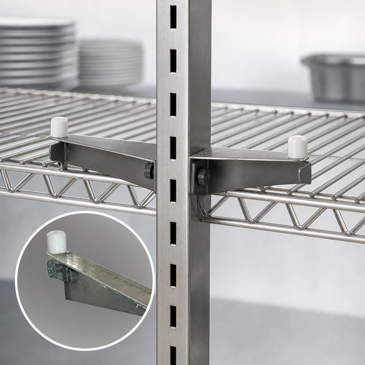 Product image #3 for Eagle Group 18-Inch Double Knob Aluminum Shelf Bracket for Cantilevered Shelving Systems