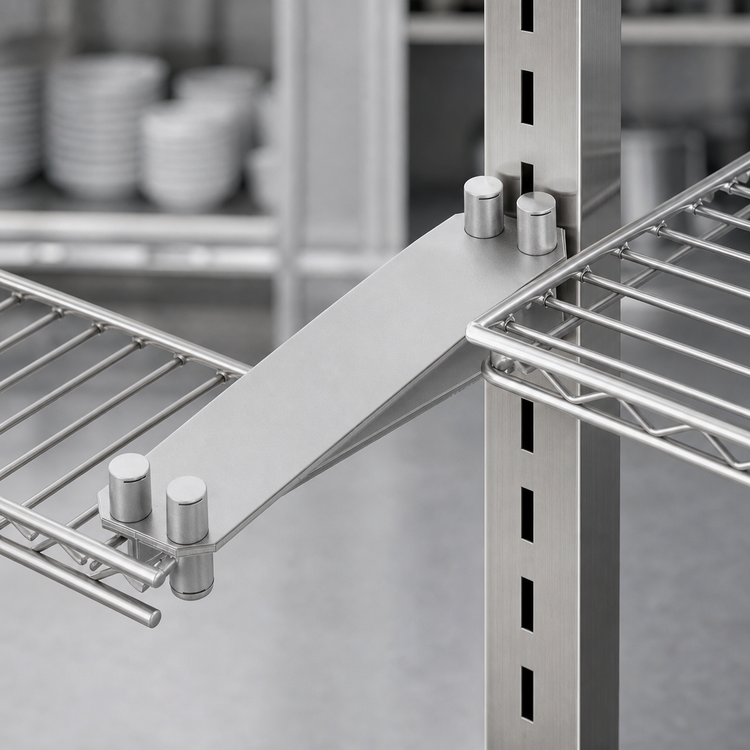 Product image #3 for Eagle Group 21-Inch Double Knob Stainless Steel Shelf Bracket for Cantilevered Shelving Systems