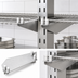 Thumbnail image #3 for 18-Inch Stainless Steel Double Knob Shelf Bracket for Cantilevered Shelving, 465 lb Capacity