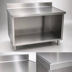 Thumbnail image #3 for Eagle Group Spec-Master UOB3048SEM Stainless Steel Underbar Work Table, Open-Front Cabinet Base, 48"W x 30"D, 14-Gauge 304 Top