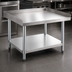 Thumbnail image #3 for Steel Works Stainless 30-Inch x 30-Inch x 24-Inch Stainless Steel Equipment Stand with 16-Gauge 304 Top and 430 Undershelf