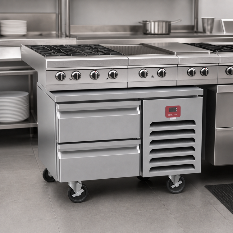 Product image #3 for Southbend Platinum 36-Inch Low-Height Remote Refrigerated Base with 2 Self-Closing Drawers