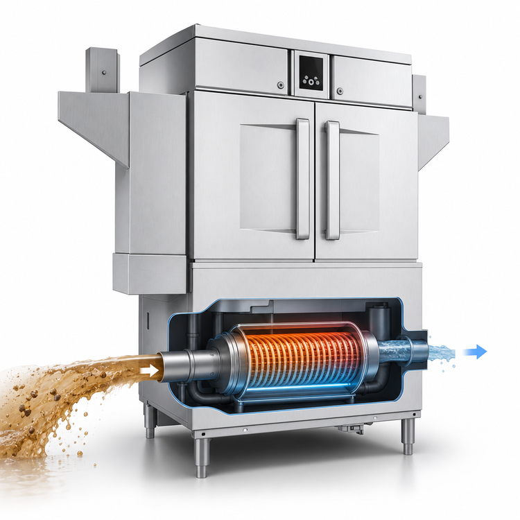 Product image #3 for Hobart CL54-DWR+BUILDUP Single-Tank Conveyor Dishwasher with Drain Water Energy Recovery