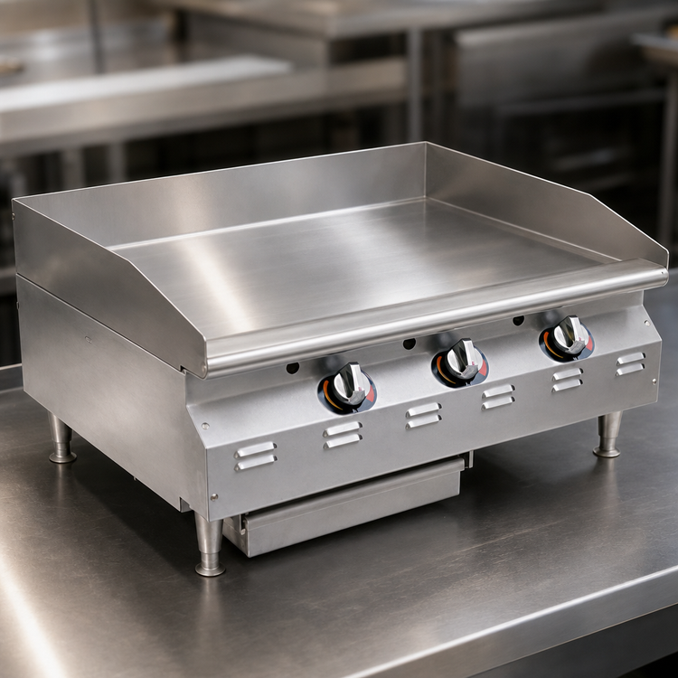 Product image #3 for RedHots Chef's Line Extra-Deep 24-Inch Countertop LP Gas Griddle with Thermostatic Safety-Pilot Controls