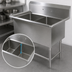 Thumbnail image #3 for John Boos Pro-Bowl 2-Compartment Floor-Mount Stainless Steel Sink with 30 in. x 24 in. x 14 in. Compartments