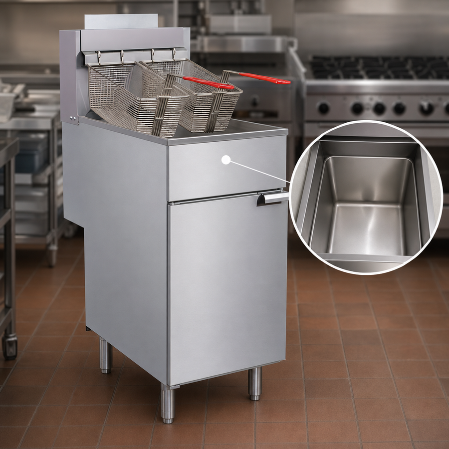 50 lb. Stainless Steel Fry Pot