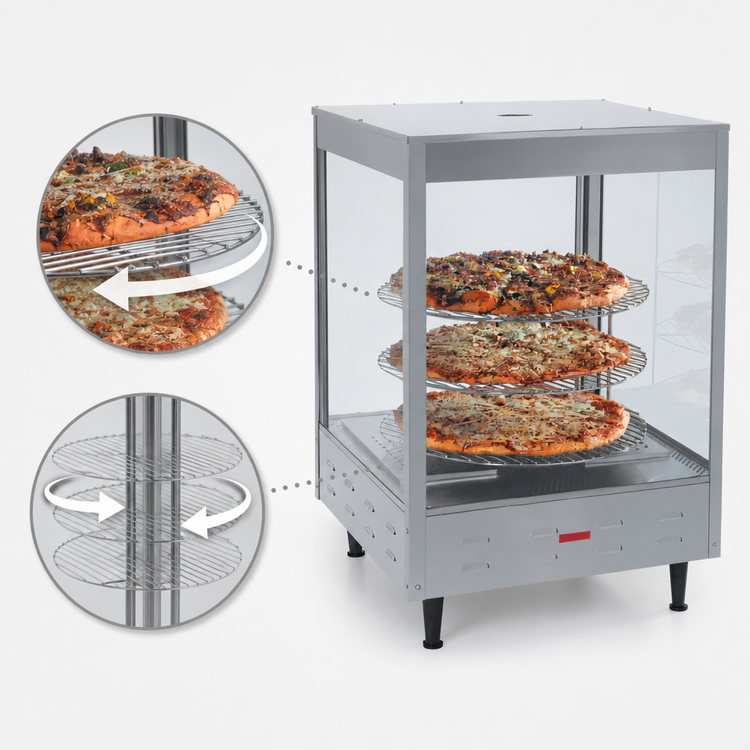 Product image #3 for Nemco Countertop Rotating Pizza Merchandiser Hot Food Display