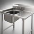 Thumbnail image #3 for Eagle Group 414 Series 1-Compartment Sink with Right Drainboard, 430 Stainless Steel Top and 304 Stainless Steel Bowl