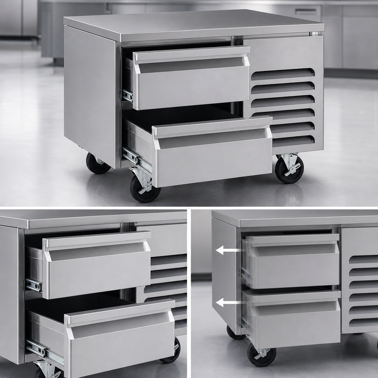 Product image #3 for Southbend Platinum 36-Inch Low-Height Remote Freezer Base with Two 26-Inch Self-Closing Drawers