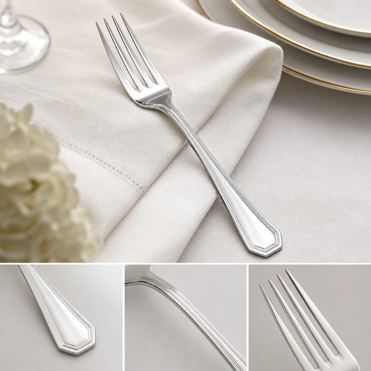 Product image #4 for Victoria 7-1/4 Inch Extra Heavyweight Dinner Fork, 18/8 Stainless Steel, Mirror Finish