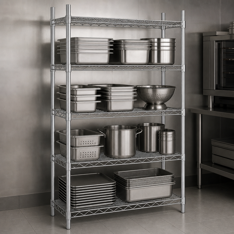 Product image #3 for Advance Tabco Special Value Series Heavy Duty Chrome Plated Wire Shelf, 48 x 24 Inches
