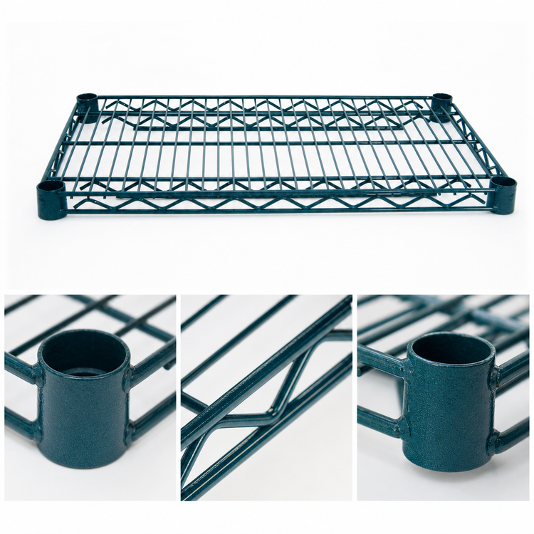 Product image #4 for Advance Tabco Special Value Series Heavy Duty Green Epoxy Coated Wire Shelf, 54 x 24 Inches