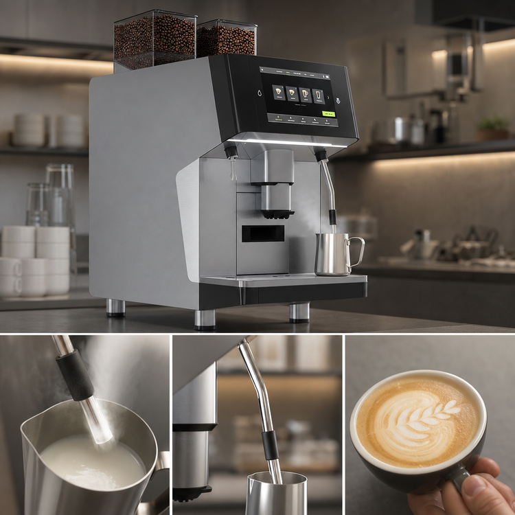 Product image #3 for UNIC Tango XP Solo 2-Step Super Automatic Espresso Machine with Automatic SteamAir Wand
