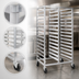 Thumbnail image #3 for Panco Mobile Double-Compartment Aluminum Tray Rack for 18 x 26 Inch Trays