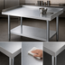 Thumbnail image #3 for Turbo Air 30 x 72 Inch 18 Gauge Stainless Steel Equipment Stand with Galvanized Legs and Undershelf
