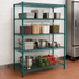 Thumbnail image #3 for Quantum 4-Tier Stationary Wire Shelving Unit Pack, 42W x 18D x 72H, Green Epoxy Antimicrobial Finish