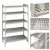Thumbnail image #4 for Cambro Camshelving Premium 5-Tier Stationary Vented Polymer Shelving Starter Unit, 18 x 30 x 84 Inches, Speckled Gray