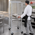 Thumbnail image #3 for Channel Manufacturing Standard Series Aluminum Mobile 12 x 20 Steam Table Pan Rack, Side Load, 38-Pan Capacity