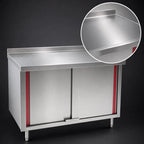 Thumbnail image #3 for Eagle Group Spec-Master UCB3036SEM Enclosed Stainless Steel Work Table, 36 x 30 in, 14-Gauge 304 Top, Sliding Doors, Marine Edge