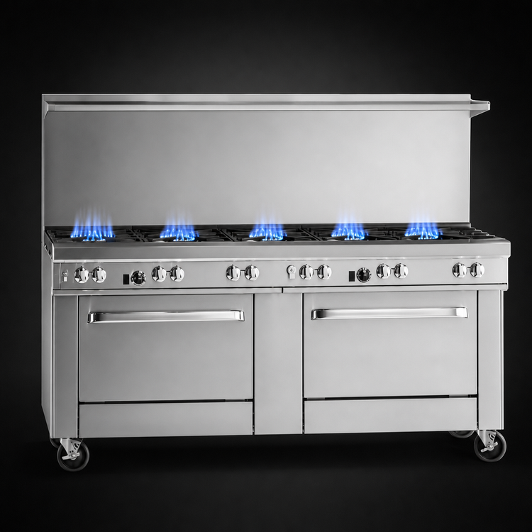 Product image #3 for Southbend Ultimate 72-Inch Natural Gas Restaurant Range with 5 Burners, 36-Inch Griddle, and 2 Standard Ovens