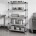 Thumbnail image #3 for Quantum 5-Shelf Stationary Solid Stainless Steel Shelving Starter Kit, 30 x 18 x 54 Inches